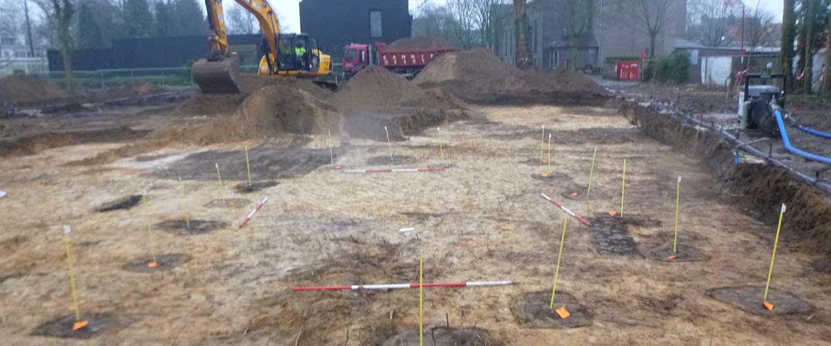 Nieuwbouwappartementen Adegem Oaze archeologisch onderzoek